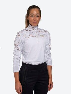 Swix Infinity Light Half Zip Long Sleeve Pullover Top Women's Large Activewear